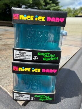 NeeDoh Nice Ice Baby Super Solid Squish-  Set of 2